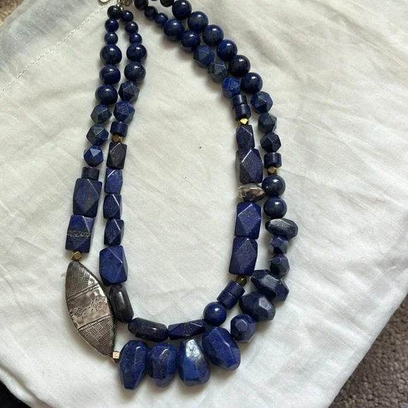 Rare! Silpada Lapis Sterling Silver Necklace - Picture 4 of 5